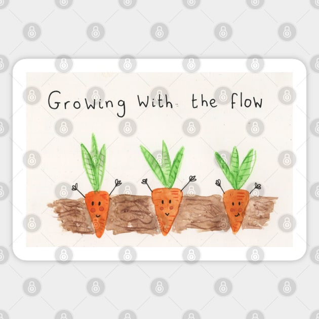 Growing with the flow Sticker by Charlotsart